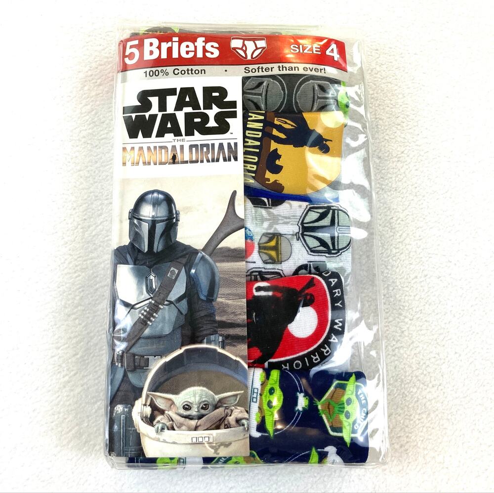 Briefs Underwear Sz 4 Disney Star Wars Mandalorian NWT 5/PK